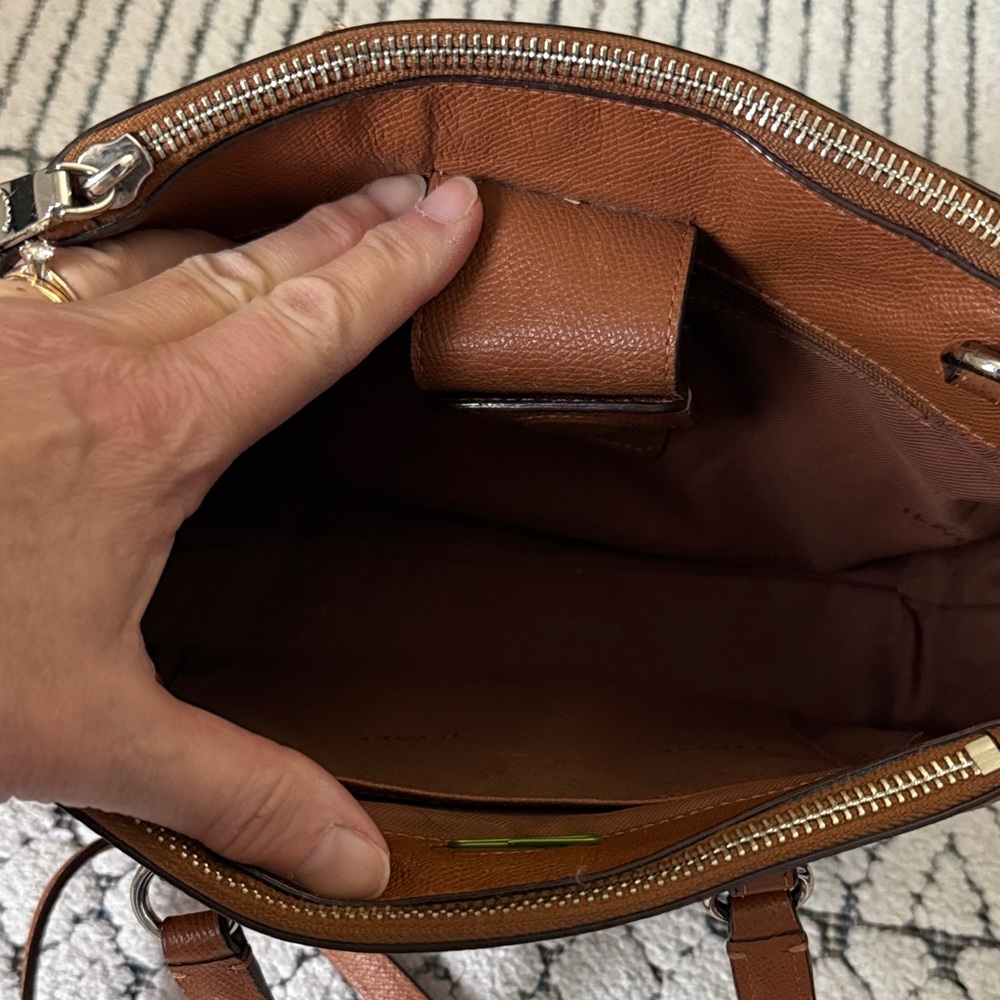 Coach Tan Leather Crossbody Bag - Picture 3 of 16